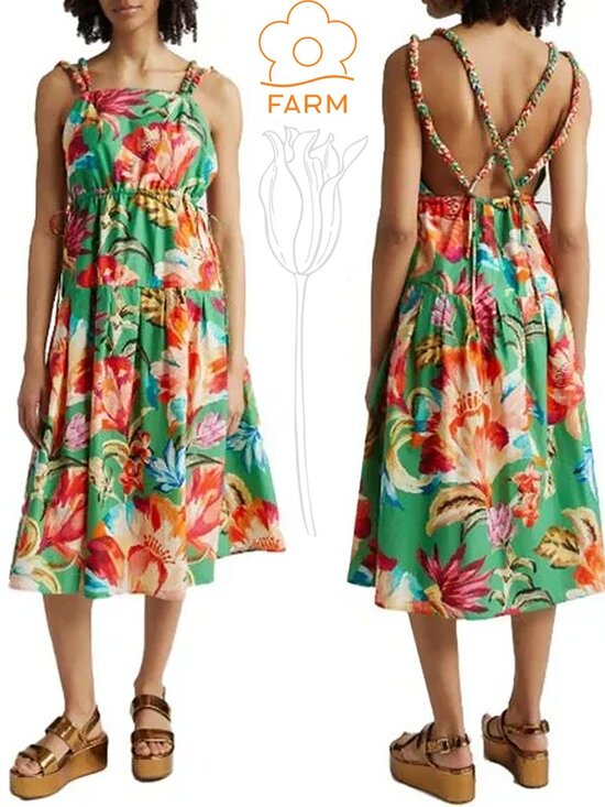 FARM Rio Dresses & Skirts - FARM Rio Tropical Floral Midi Dress